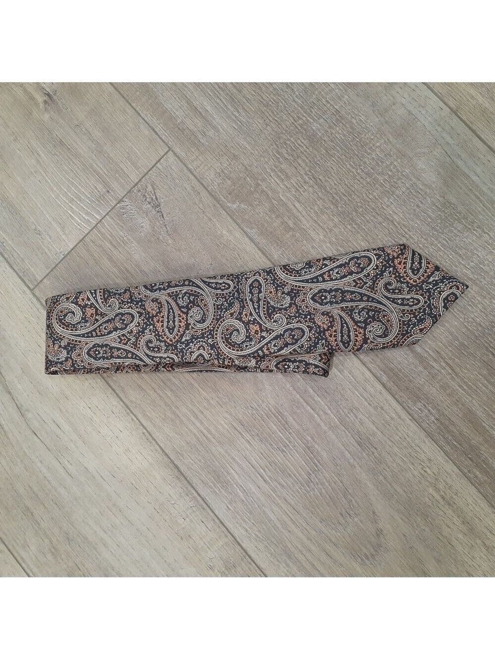 Vintage FRAME Paisley Silk Tie - Picture 8 of 8